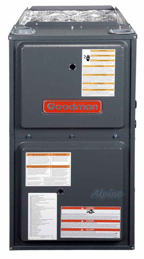 Goodman GMVC961005CN 100,000 BTU Furnace, 96% Efficiency, 2-Stage Burner,  2,200 CFM Variable Speed Blower, Upflow/Horizontal Flow Application,  ComfortBridge Technology