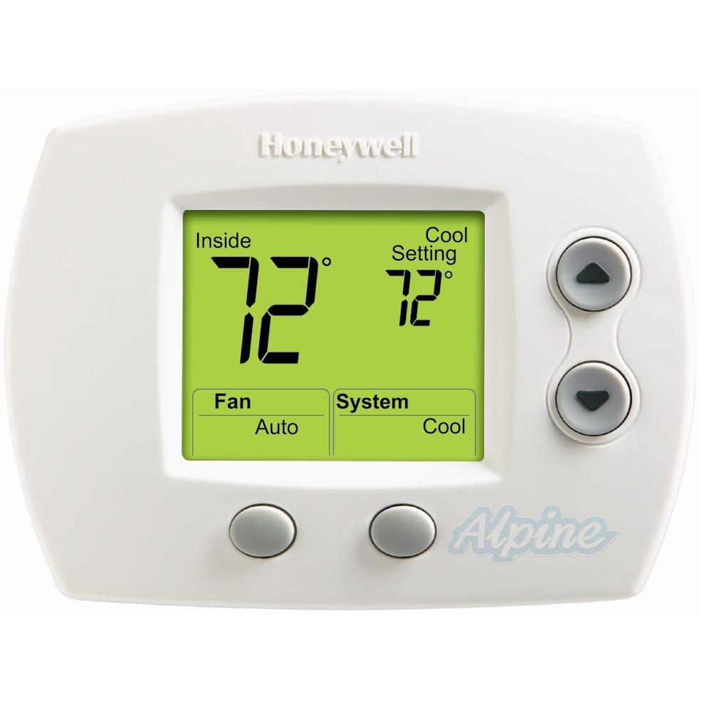 Honeywell Th5110d1022 Focuspro 5000 Universal Non Programmable Thermostat One Stage Heat One Stage Cool Large Screen