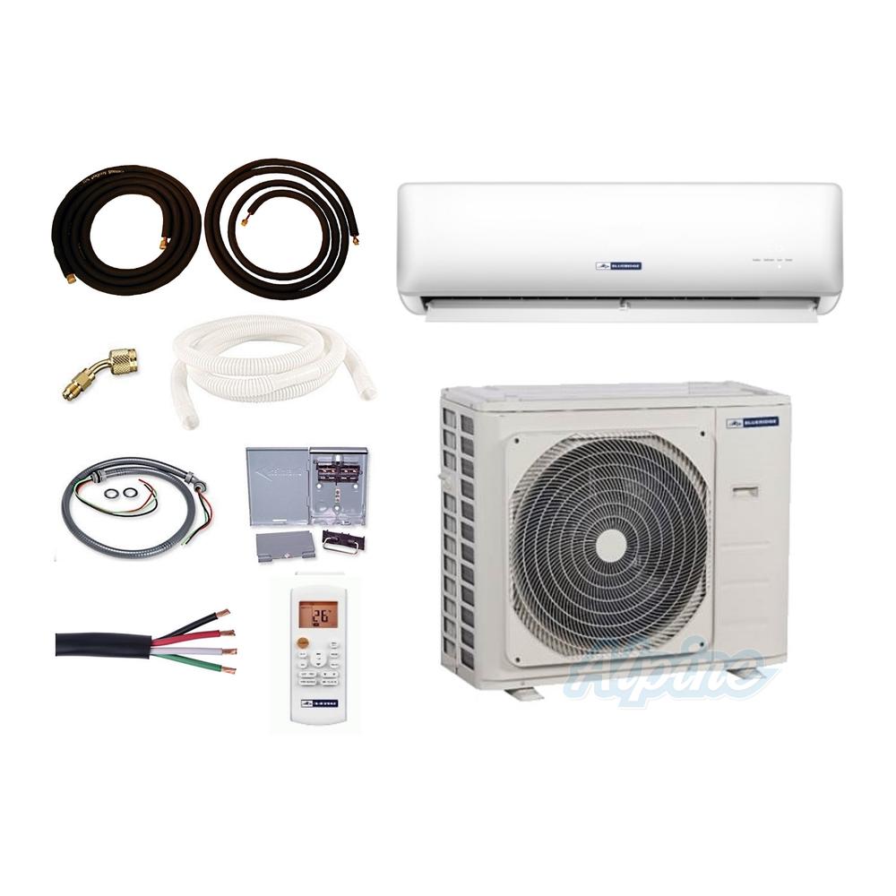 Room Air Conditioners Blueridge 5 Zone Ductless Mini Split Heat Pump Ac With 2 Ceiling And 3 Wall