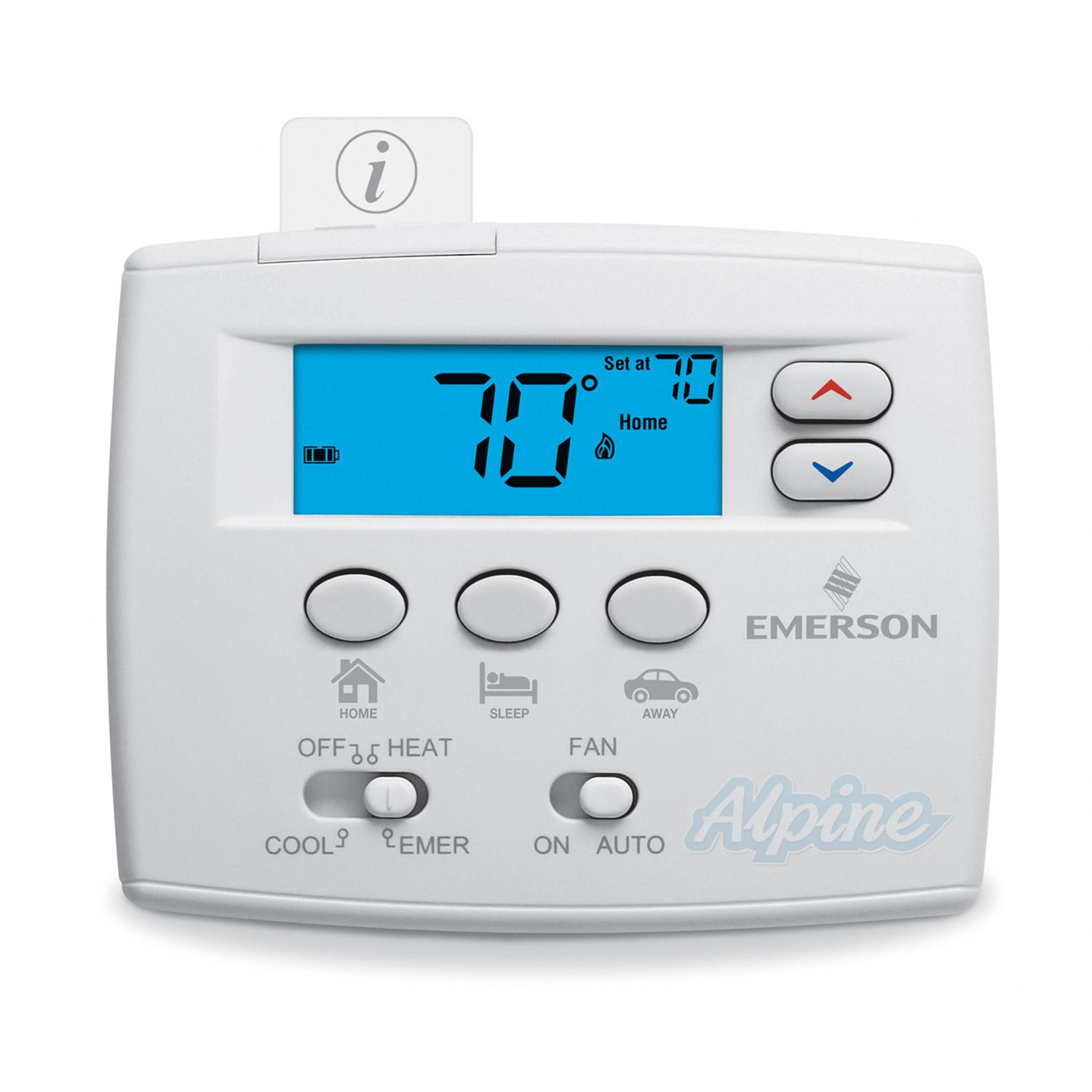WhiteRodgers 1F89EZ0251 NonProgrammable Thermostat, Two