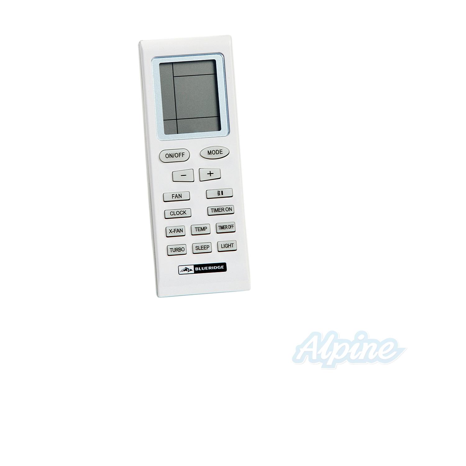 Blueridge 30510517 Blueridge Remote Control For High Seer And Multizone Indoor Wall Mounted Air Handlers