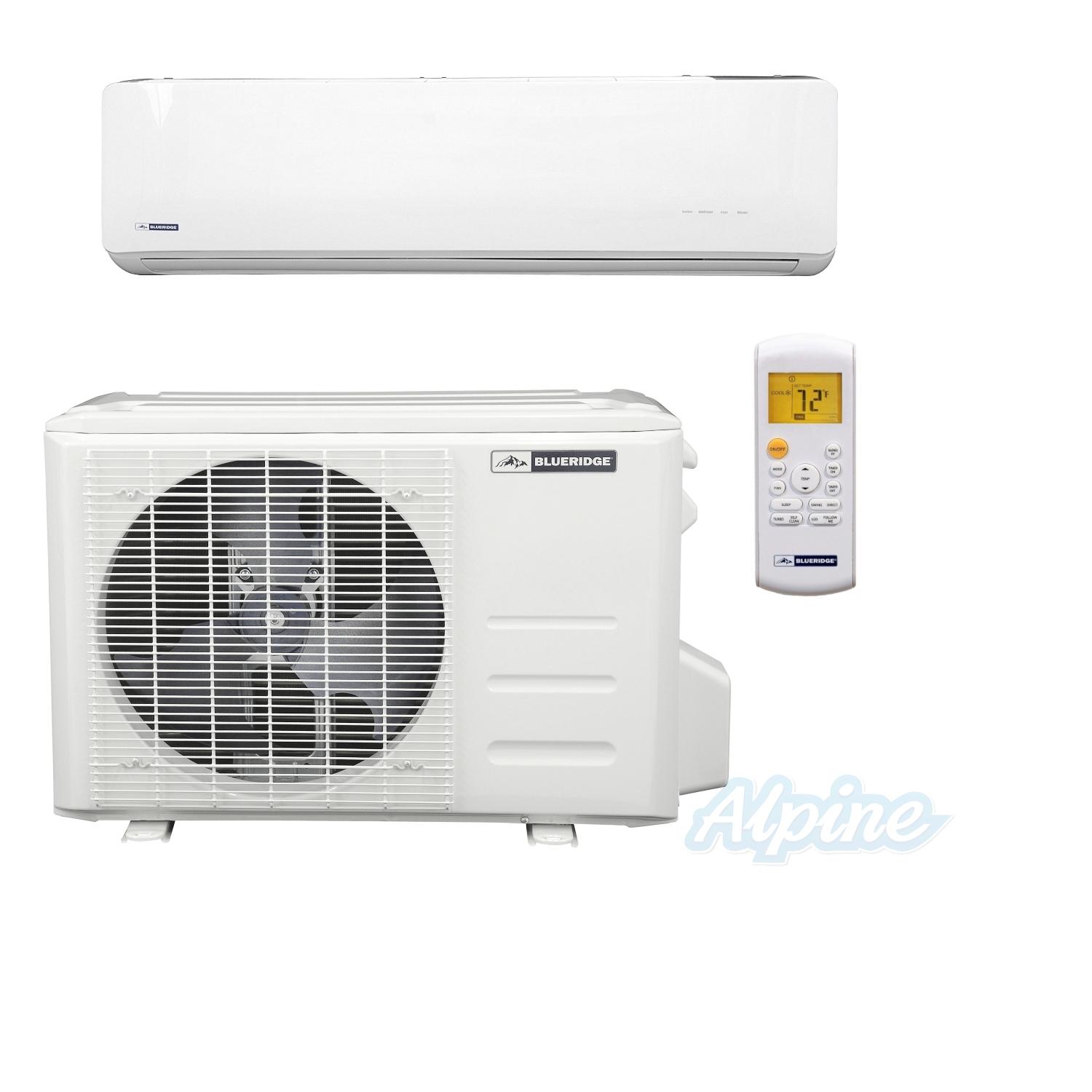 Blueridge Bmhh24y21 24 000 Btu 2 Ton 20 5 Seer Single Zone Hyper Heat Mini Split System Wifi Capable