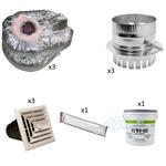 Concealed Duct Supply Kit for (Up to 3 Rooms, 7 inch Ducts)