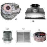 Concealed Duct Return Kit for (Two Returns, 12 inch Ducts)