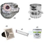 Concealed Duct Supply Kit for (Up to 5 Rooms, 6 inch Ducts)