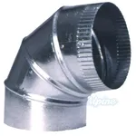 8" Diameter, 24 Gauge 90° Adjustable Elbow
