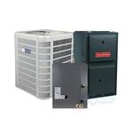 2 Ton 16 SEER2 R-454B Upflow Split System – AC Condenser & 60,000 BTU 97% Low NOx Modulating Stage Variable Speed Gas Furnace & Evap Coil