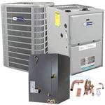 2.5 Ton Heat Pump, 70,000 BTU 92% AFUE Gas Furnace, 16.4 SEER / 15.6 SEER2 Upflow Dual Fuel Split System Kit