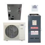 24,000 BTU 16.1 SEER2 Dual-Fuel Downflow System: Inverter Heat Pump with 80% AFUE Downflow Gas Furnace