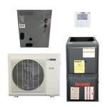 24,000 BTU 16.5 SEER2 Dual-Fuel Downflow System: Inverter Heat Pump with 96% AFUE Downflow Gas Furnace