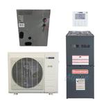 24,000 BTU 16.5 SEER2 Dual-Fuel System: Inverter Heat Pump with 80% AFUE Two-Stage Gas Furnace