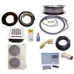 36,000 BTU (3 Ton) 19.4 SEER2 - S4 SERIES - 208/230V U-Match Hyper Heat Single Zone Ceiling Cassette Ductless Mini Split System KIT 15FT