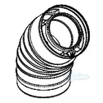 100/150mm 45° Concentric Vent Elbow
