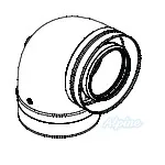 100/150mm 90° Concentric Vent Elbow
