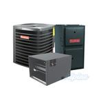 3 Ton 14 SEER2 R-32 Horizontal Dual-Fuel System – Heat Pump & 60,000 BTU 97% Low NOx Modulating Stage Variable Speed Gas Furnace & Evap Coil
