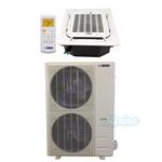 36,000 BTU (3 Ton) 19.4 SEER2 - S4 SERIES - 208/230V U-Match Hyper Heat Single Zone Ceiling Cassette Ductless Mini Split System - WiFi Capable