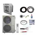 48,000 BTU (3 Ton) 18 SEER2 - R-454B - XL2 SERIES - 208/230V U-Match Hyper Heat Single Zone Ceiling Cassette Ductless Mini Split System KIT 15FT