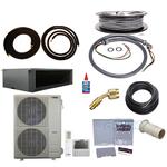 48,000 BTU (4 Ton) 16.7 SEER2 - R-454B - XL2 SERIES - 208/230V Hyper Heat U-Match Single Zone Concealed Duct Mini Split System KIT 15FT
