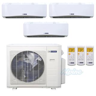 Photo of Blueridge BM27M23C-9W-9W-9W 27,000 BTU (2.0 Ton) 22.5 SEER Three Zone Ductless Mini-Split Heat Pump System - Wi-Fi Capable 29513