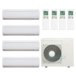 Photo of Made by Leading Manufacturer AHMXS431-17A7-7-9-18 31,100 BTU (2.6 Ton) 17.2 SEER Ductless Mini-Split Quad-Zone Heat Pump System 7+7+9+18 14754
