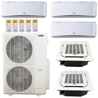 Photo of Blueridge BM48M22C-9W-9W-9W-12C-12C 48,000 BTU (4.0 Ton) 21.5 SEER Five Zone Ductless Mini-Split Heat Pump System - Wi-Fi Capable 33669