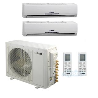 Photo of Blueridge BMKH30G321-18W-18W 30,000 BTU (2.5 Ton) 21 SEER Two Zone Ductless Mini-Split Heat Pump System 28507