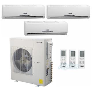 Photo of Blueridge BMKH36DM21G3-9W-9W-18W 36,000 BTU (3.0 Ton) 21 SEER Three Zone Ductless Mini-Split Heat Pump System 28941