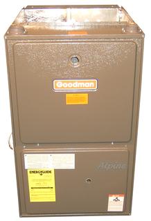 Photo of Goodman GCV90704CX 69,000/48,000 BTU Furnace, 93% Efficiency, 2-Stage Burner, 1,600 CFM Variable Speed Blower, Horizontal / Downflow Application 1708