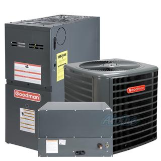 Photo of Goodman GSX140301-GMH80803BN-CHPF3642C6 2.5 Ton 80,000 BTU 14 SEER 80% AFUE A/C & Horizontal Gas Furnace, Split System Kit 29199