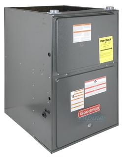 Photo of Goodman GCVM961005DX 100,000 BTU Furnace, 95% Efficiency, Modulating Burner, 2,000 CFM Variable Speed Blower, Horizontal / Downflow Application 11726