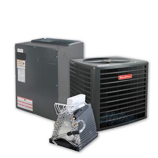 Photo of Goodman DSZC180601-CAUF4961D6-MBVC2000AA-1-TX5N4 5 Ton 17 SEER 9.3 HSPF Heat Pump, Split System Kit 18928