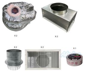 Photo of Alpine AH 24-36CD KIT9 Concealed Duct Return Kit for 24000 and 36000 btu concealed duct air handlers (Two Returns, 14 inch Ducts) 54923