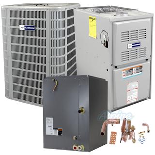 Photo of Blueridge BA17L42P-BG801UH110CE20-BC1P60C-BGH4TXV02 (Kit No. D1529) 3.5 Ton AC, 110,000 BTU 80% AFUE Single Stage Gas Furnace, 17 SEER / 16 SEER2 Upflow Split System Kit 51690