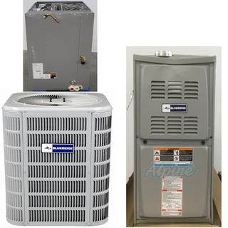 Photo of Blueridge BA13L42P-BG802UH090BV16-BC1P48B SND 3. Ton, 14 SEER Condenser & 90,000 BTU Furnace, 80% Efficiency, Two-Stage Burner & NEW 4 Ton, W 17.5 x 27.5 H x 21, Painted Cased Evaporator Coil, 47901