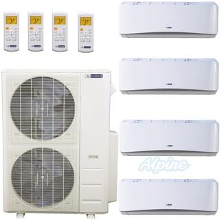 Photo of Blueridge BMHH36M22C-9W-9W-9W-9W 36,000 BTU (3.0 Ton) 21.5 SEER - M4 SERIES - HYPER HEAT Four Zone Ductless Mini-Split Heat Pump System - Wi-Fi Capable 33574