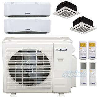 Photo of Blueridge BMM36HH21-6W-6W-9C-9C 36,000 BTU (3 Ton) 21 SEER2 - M4 SERIES - HYPER HEAT Four Zone Ductless Mini-Split Heat Pump System - Wi-Fi Capable 46724