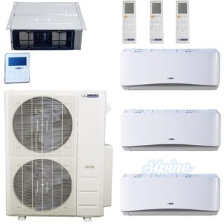 Photo of Blueridge BMM48HH21-12W-12W-18W-18D 48,000 BTU (4.0 Ton) 20.85 SEER / 21.05 SEER2 - M4 SERIES - Four Zone Ductless Mini-Split Heat Pump System - Wi-Fi Capable 46647