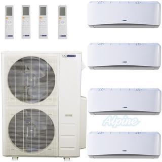 Photo of Blueridge BMM48HH21-9W-12W-12W-24W 48,000 BTU (4.0 Ton) 21 SEER / 21.2 SEER2 Hyper Heat Four Zone Ductless Mini-Split Heat Pump System - Wi-Fi Capable 46656