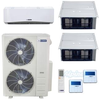 Photo of Blueridge BMM48HH21-12D-12D-24W 48,000 BTU (4.0 Ton) 20.6 SEER / 21.05 SEER2 - M4 SERIES - Hyper Heat Three Zone Ductless Mini-Split Heat Pump System - Wi-Fi Capable 46614