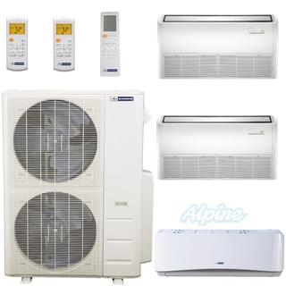 Photo of Blueridge BMHH48M22-6W-18F-18F 48,000 BTU (4 Ton) 21.5 SEER - M4 SERIES - HYPER HEAT Three Zone Ductless Mini-Split Heat Pump System - Wi-Fi Capable 46613