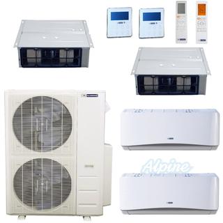 Photo of Blueridge BMM5519-12D-18D-9W-30W 55,000 BTU (4.5 Ton) 19 SEER / 19.6 SEER2 - M2 SERIES - Four Zone Ductless Mini-Split Heat Pump System 46835