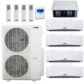 Photo of Blueridge BMM55HH19-6W-9W-12W-12W-24D 55,000 BTU (4.5 Ton) 19 SEER / 19.4 SEER2 - M4 SERIES - HYPER HEAT Five Zone Ductless Mini-Split Heat Pump System 46700