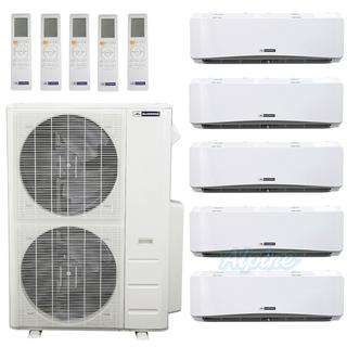 Photo of Blueridge BMM48HH21-6W-6W-6W-18W-24W 48,000 BTU (4 Ton) 21 SEER / 21.2 SEER2 - M4 SERIES - HYPER HEAT Five Zone Ductless Mini-Split Heat Pump System - Wi-Fi Capable 46667