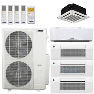 Photo of Blueridge BMM55HH19-9C2-9C2-9C2-12C2-24W 55,000 BTU (4.5 Ton) 19 SEER / 20 SEER2 - M4 SERIES - HYPER HEAT Five Zone Ductless Mini-Split Heat Pump System - Wi-Fi Capable 55577