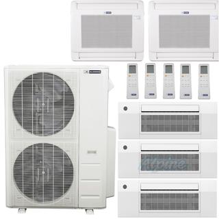 Photo of Blueridge BMM48HH21-9C2-9C2-9C2-12L-12L 48,000 BTU (4 Ton) 21 SEER / 21.2 SEER2 - M4 SERIES - HYPER HEAT Five Zone Ductless Mini-Split Heat Pump System - Wi-Fi Capable 55635