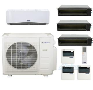 Photo of Blueridge BMM3621-6W-12D-12D-12D 36,000 BTU (3 Ton) 20.65 SEER / 21.55 SEER2 - M2 SERIES - Four Zone Ductless Mini-Split Heat Pump System 46729