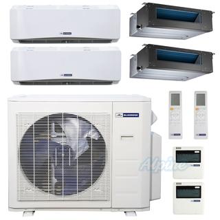 Photo of Blueridge BMM36HH20-6W-6W-18D-18D 36,000 BTU (3 Ton) 20.2 SEER2 - M4 SERIES - HYPER HEAT Four Zone Ductless Mini-Split Heat Pump System 46730