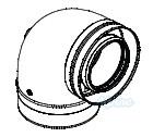 Photo of Crown Boiler Company 230566 100/150mm 90° Concentric Vent Elbow 50064