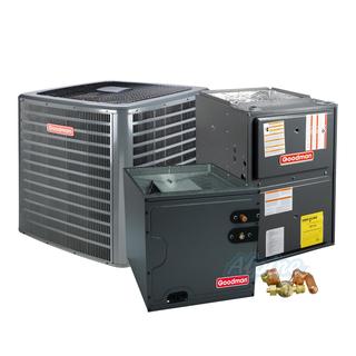 Photo of Goodman GSXC702410-GMVM970804CN-CAPFA3022C6-TXV-FX-KX-2T (Kit No. D1958) 2 Ton 2 Stage AC, 80,000 BTU 97% AFUE Modulating Variable Speed Gas Furnace, 18 SEER / 17.2 SEER2 Upflow Split System Kit 52670