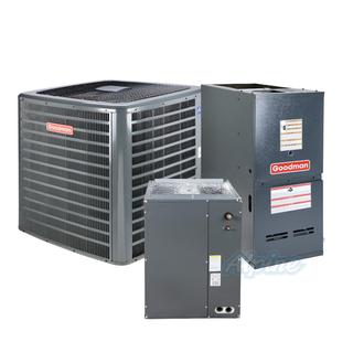 Photo of Goodman GSXN406010-GC9S801005CN-CAPT4961C4 5 Ton AC, 100,000 BTU 80% AFUE Single Stage Multi-Speed Gas Furnace, 14 SEER2 Downflow Split System Kit 52752